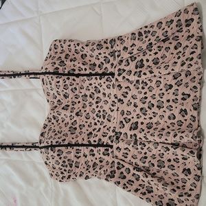 Guess Peplum strap leopard top